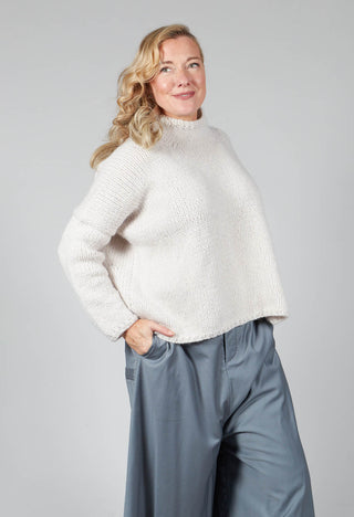 HK Oversized High Neck Jumper in Fog