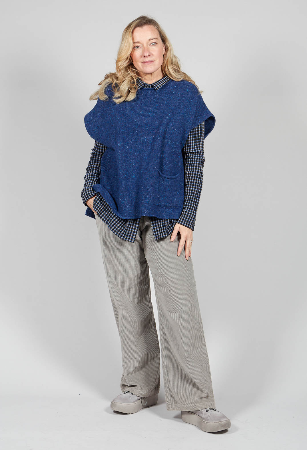 Lao Blouse in Blue and Black