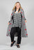 Checked Coat in Pois Rosso