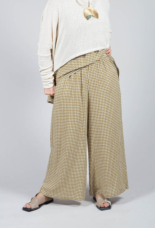 Gingham Trousers in Foglia