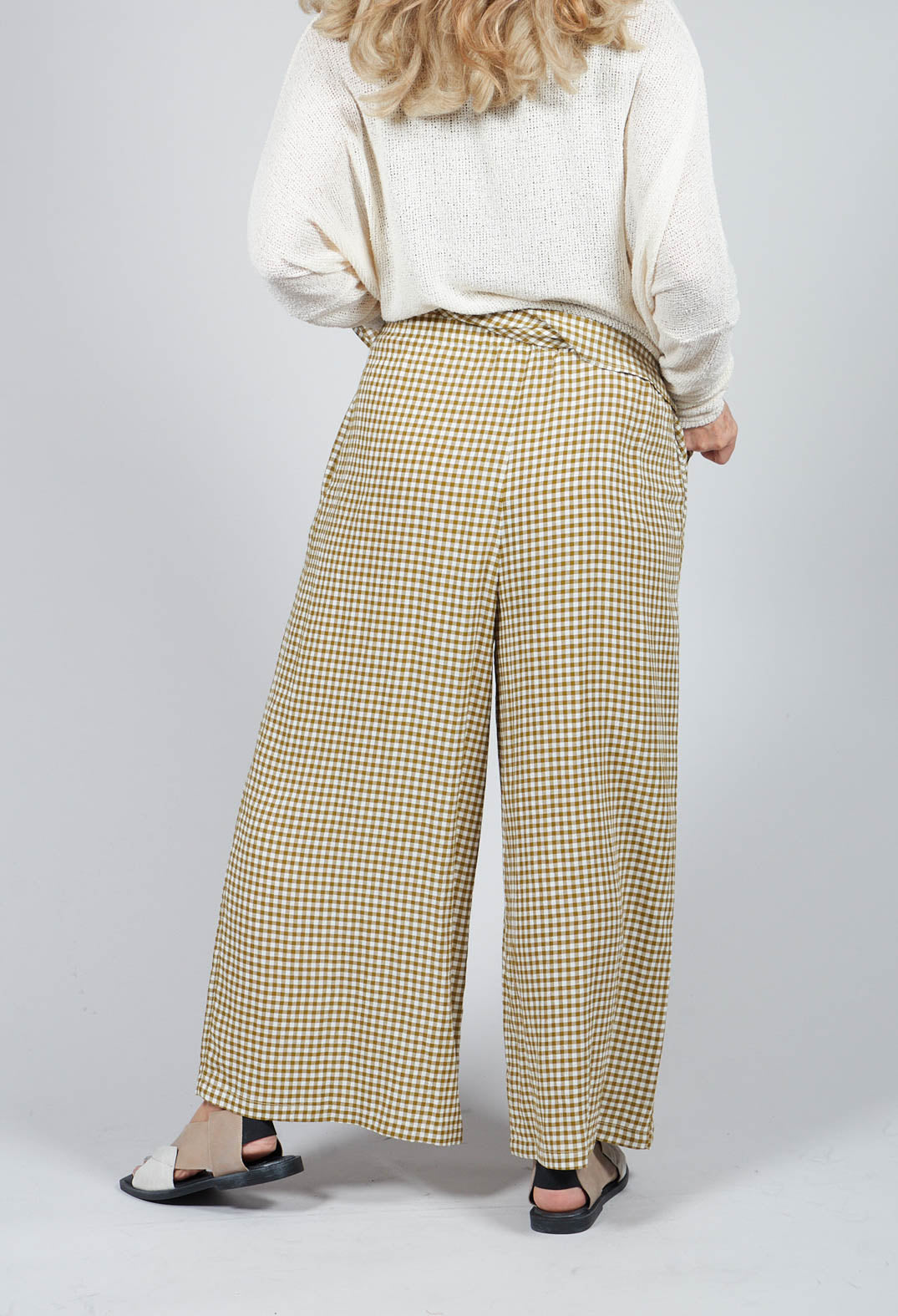 Gingham Trousers in Foglia