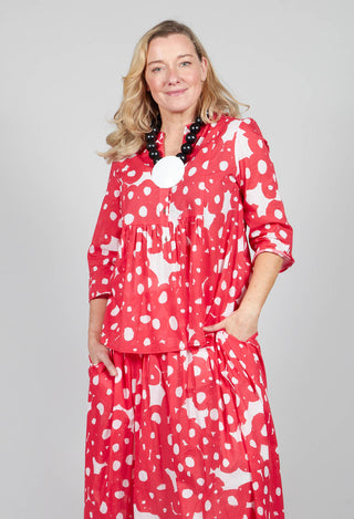 Printed Blouse in Rosso