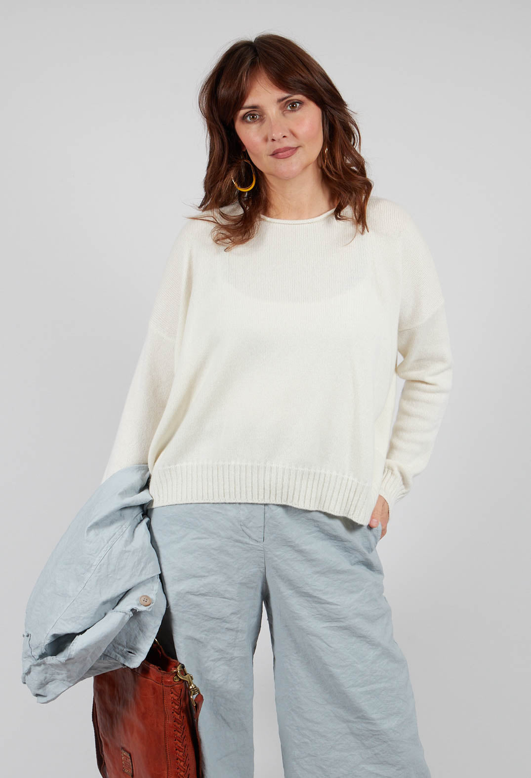 Boxy Pullover in Chalk