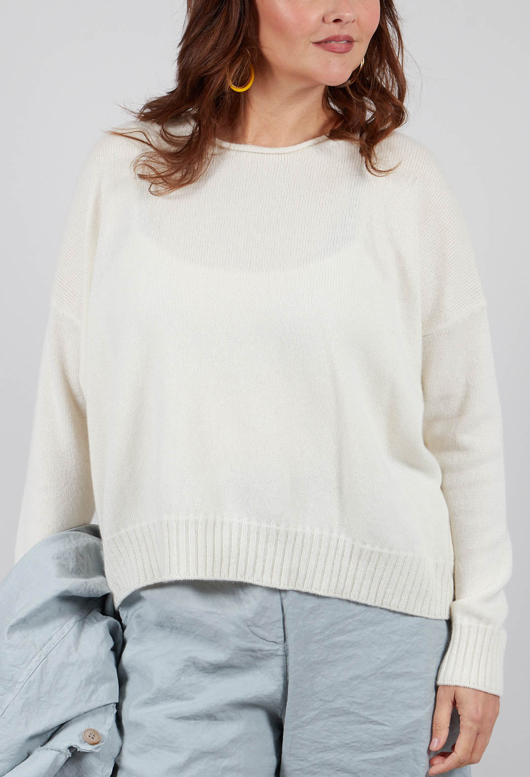 Boxy Pullover in Chalk