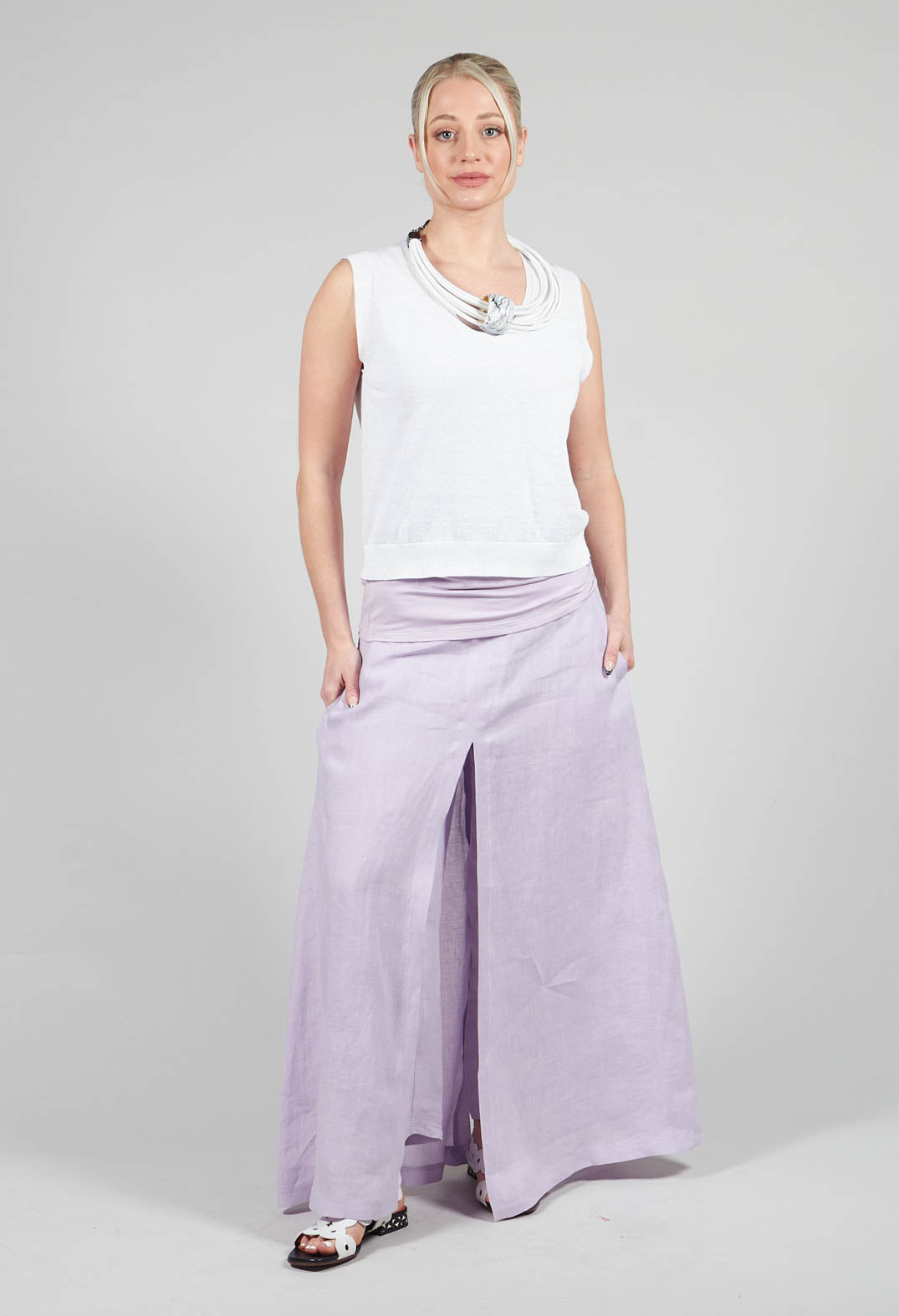 Anais T-Shirt Vest in Lilac