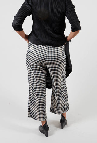 Checked Trousers in Black
