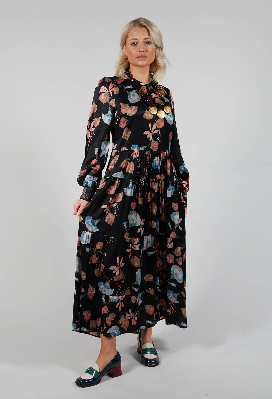 Seraphina Maxi Dress in Bindweed Coal