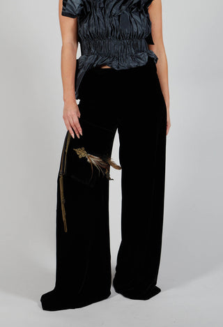 Velvet Trousers in Black