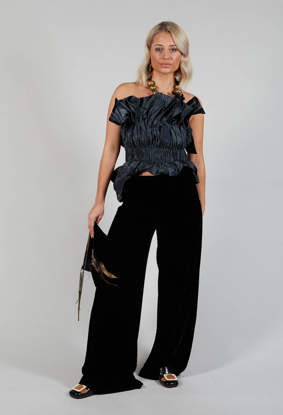 Velvet Trousers in Black