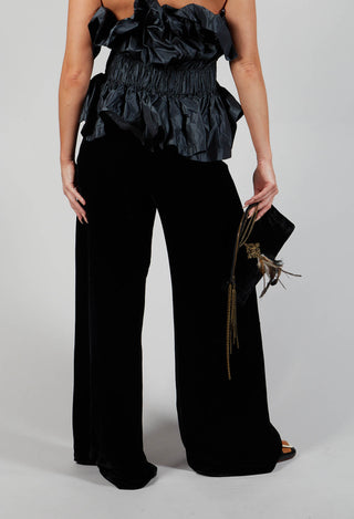 Velvet Trousers in Black