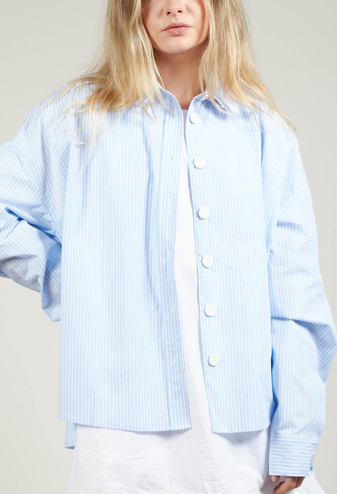 Oxford Shirt in Striped Blue