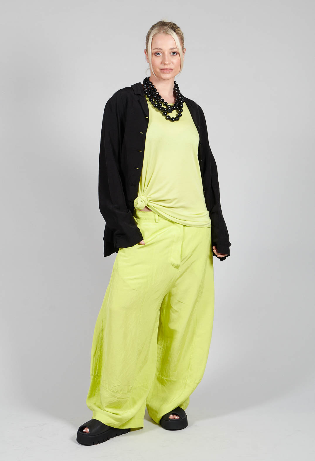 Flared Hem Tailored Jacket in Black