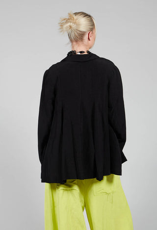 Flared Hem Tailored Jacket in Black