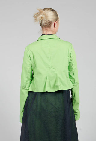 Cropped Stretch Fit Jacket in Lime