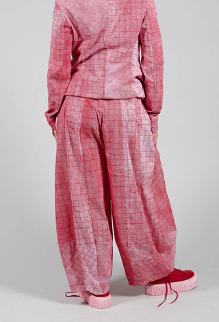 Pull On Balloon Style Trousers in Placed Chili Print