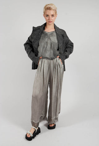 Palazzo Trousers in Plain Grey Shadow