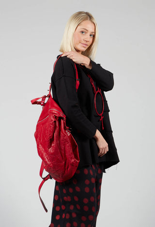 Multi Strap Backpack in Red