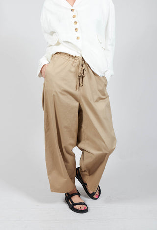 Pina Wide Leg Trousers in Beige