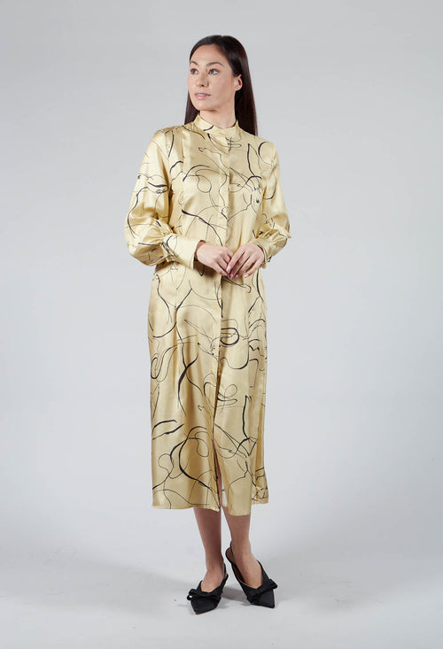 Silk Chemiser Dress in Rabbit Print