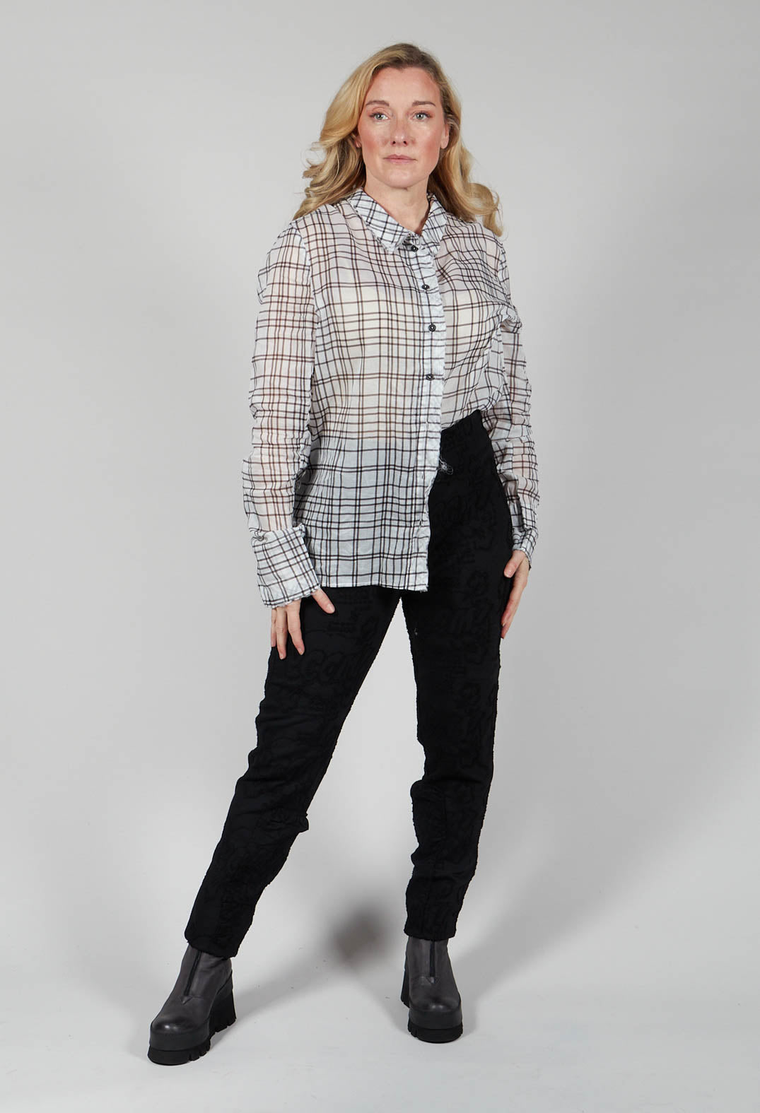 Tailored Stretch Trousers In Black Punch