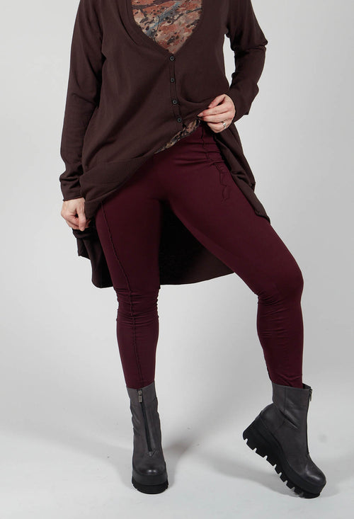 Jersey Leggings with Seam Detail in Umbra