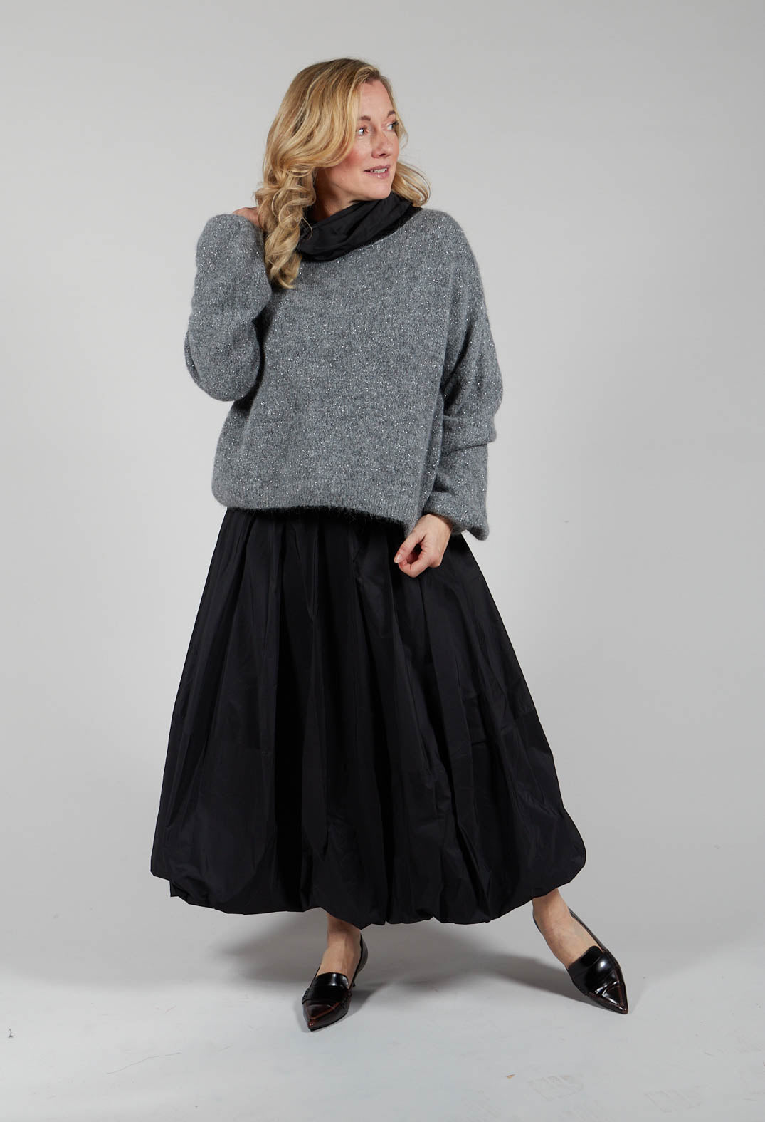 【hanttam】[ Tulip ] Shoulder Skirt - BLACK 1243390305_3390305_FLRCL_1390x