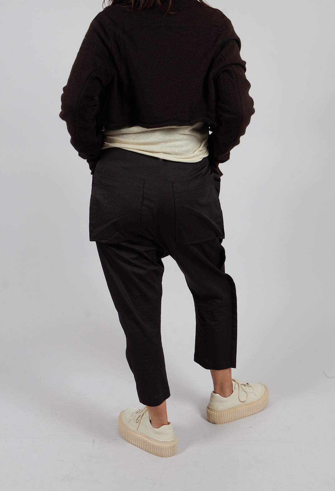 Relaxed Drop Crotch Trousers in Turf - 1160101