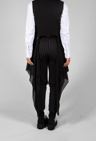 Pinstripe Trousers in Black