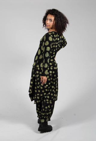 Smock Dress in Yellow Pois