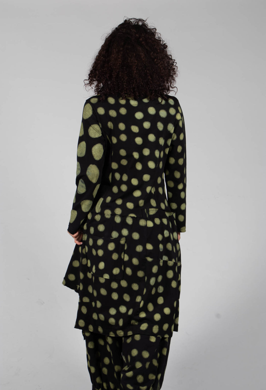 Smock Dress in Yellow Pois