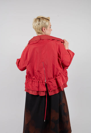 Ribbed Jacket in Red