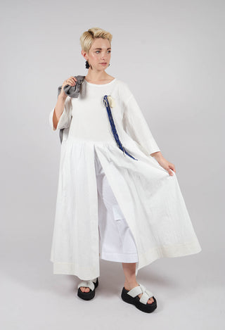 Open Tunic Dress in White