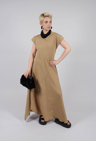 Edal Dress in Khaki Sand
