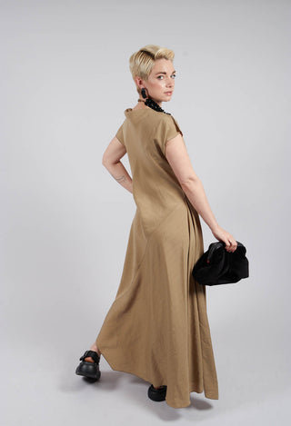 Edal Dress in Khaki Sand