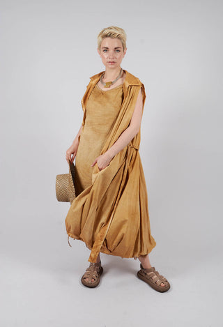 Double Breasted Gilet in Bronze Honey