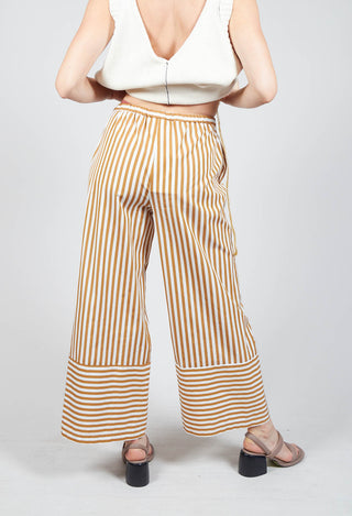 Beatrice B stripe wide leg trousers