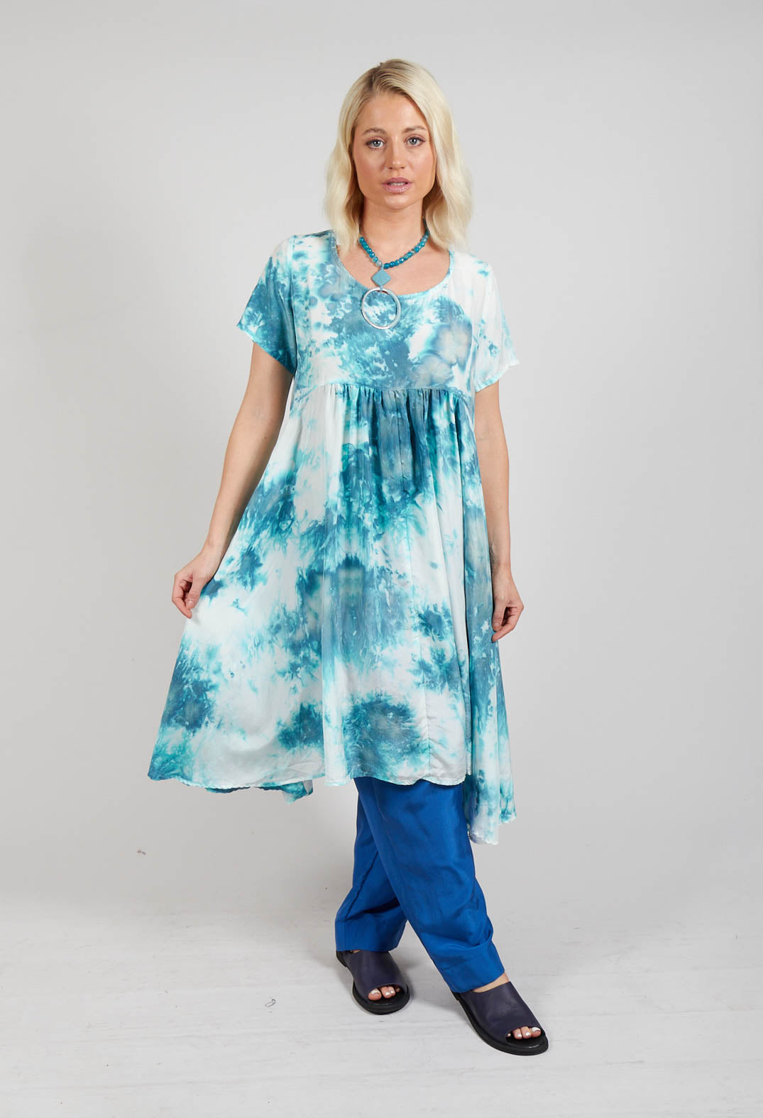 privatsachen silk dress Privatsachen Cocon Commerz Blue Pleated Crush Silk Long Dress Womens Size M-L