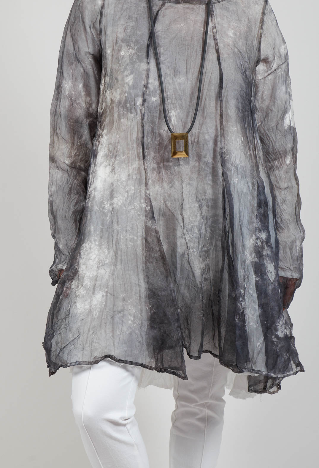 Oftier Voile Tunic in Versteck