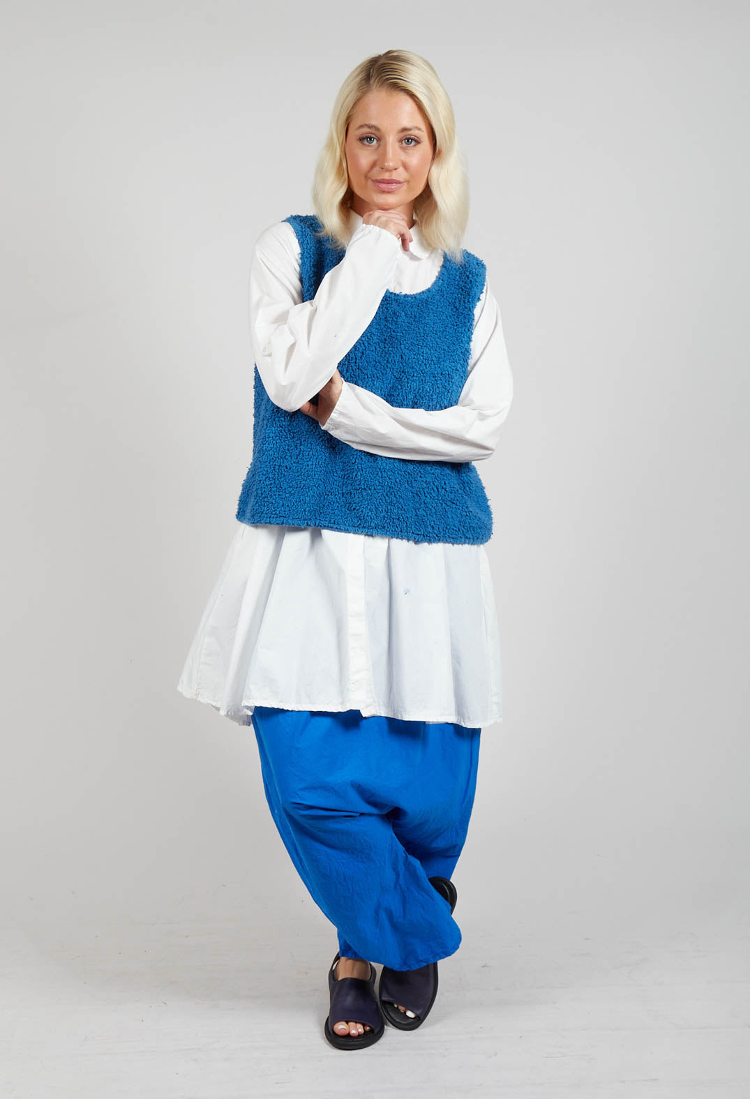 Doroton Teddybear Vest Top in Indigo