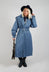 Maxi Trench Coat in Blue