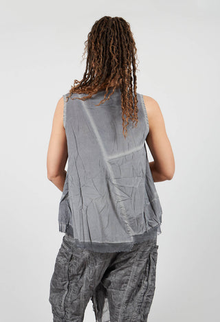 Asymmetrical A-Line Blouse in Pencil Cloud