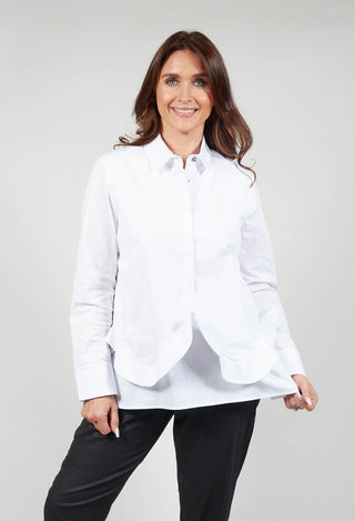 Ruffle Front Shirt in Mineo