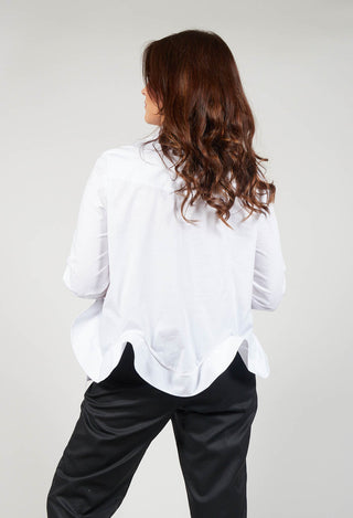 Ruffle Front Shirt in Mineo