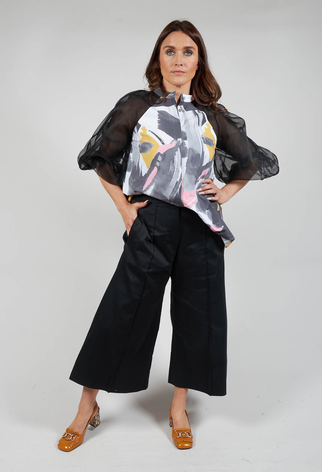 Wide Leg Culottes in Black