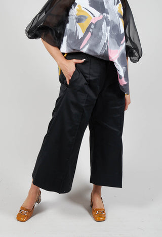 Wide Leg Culottes in Black