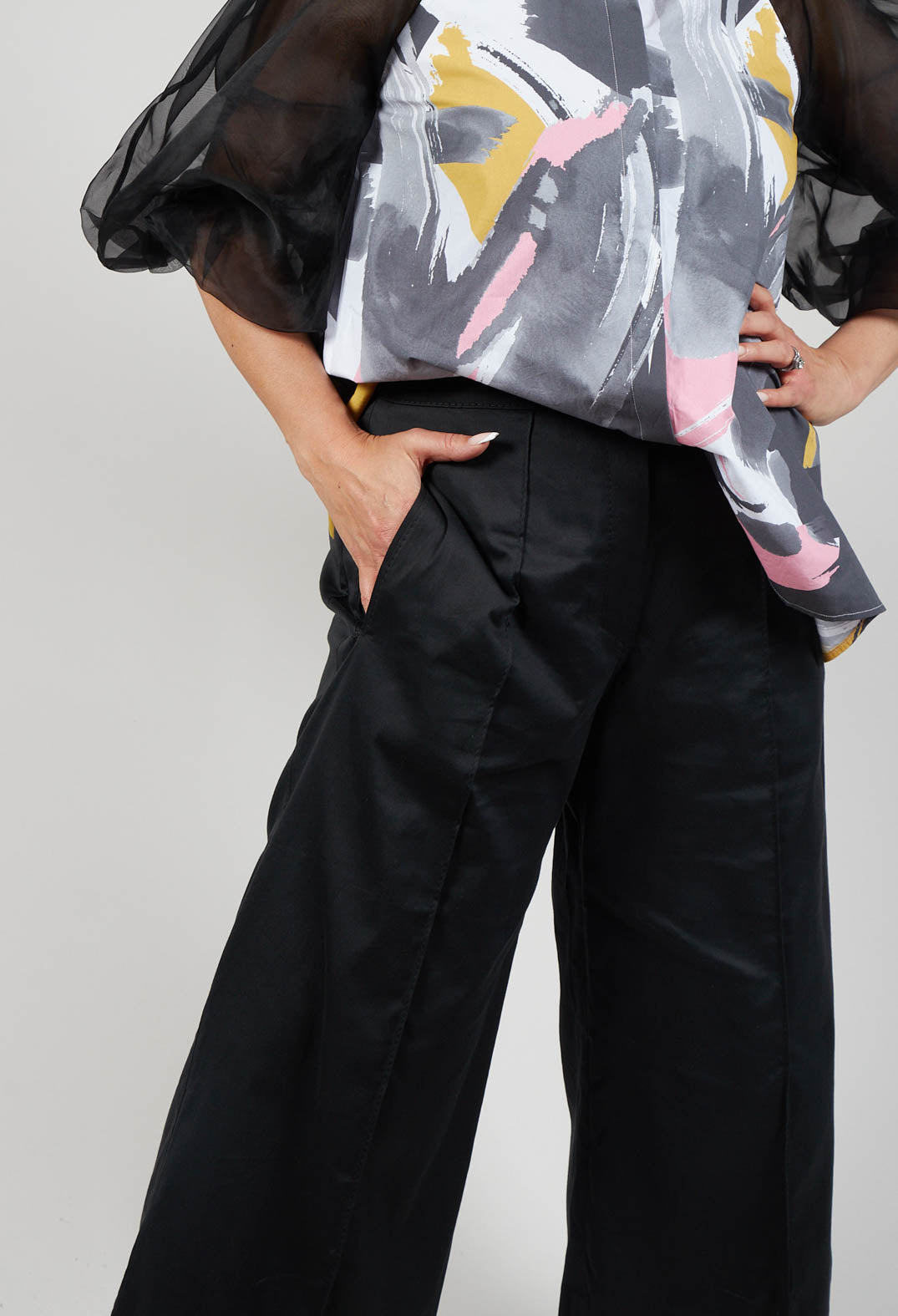 Wide Leg Culottes in Black