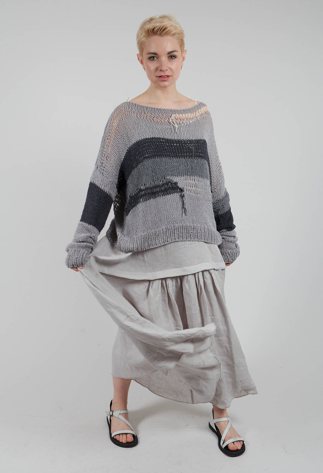 Shoestring Strap Dress in Original Grey