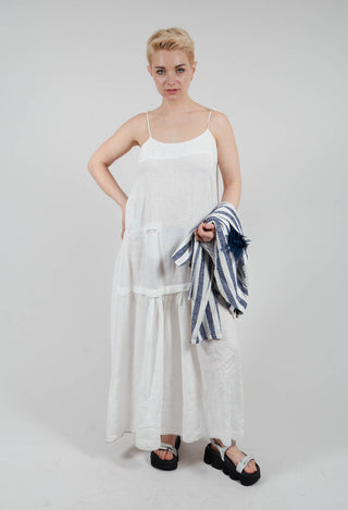 Shoestring Strap Dress in Off White