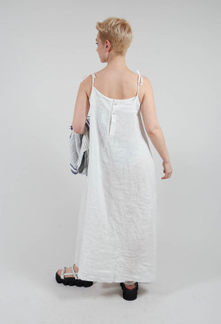 Shoestring Strap Dress in Off White
