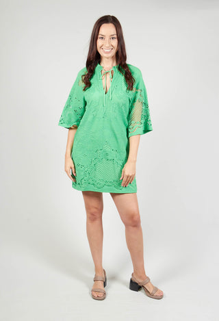 Lace Tunic Dress in Flash Green
